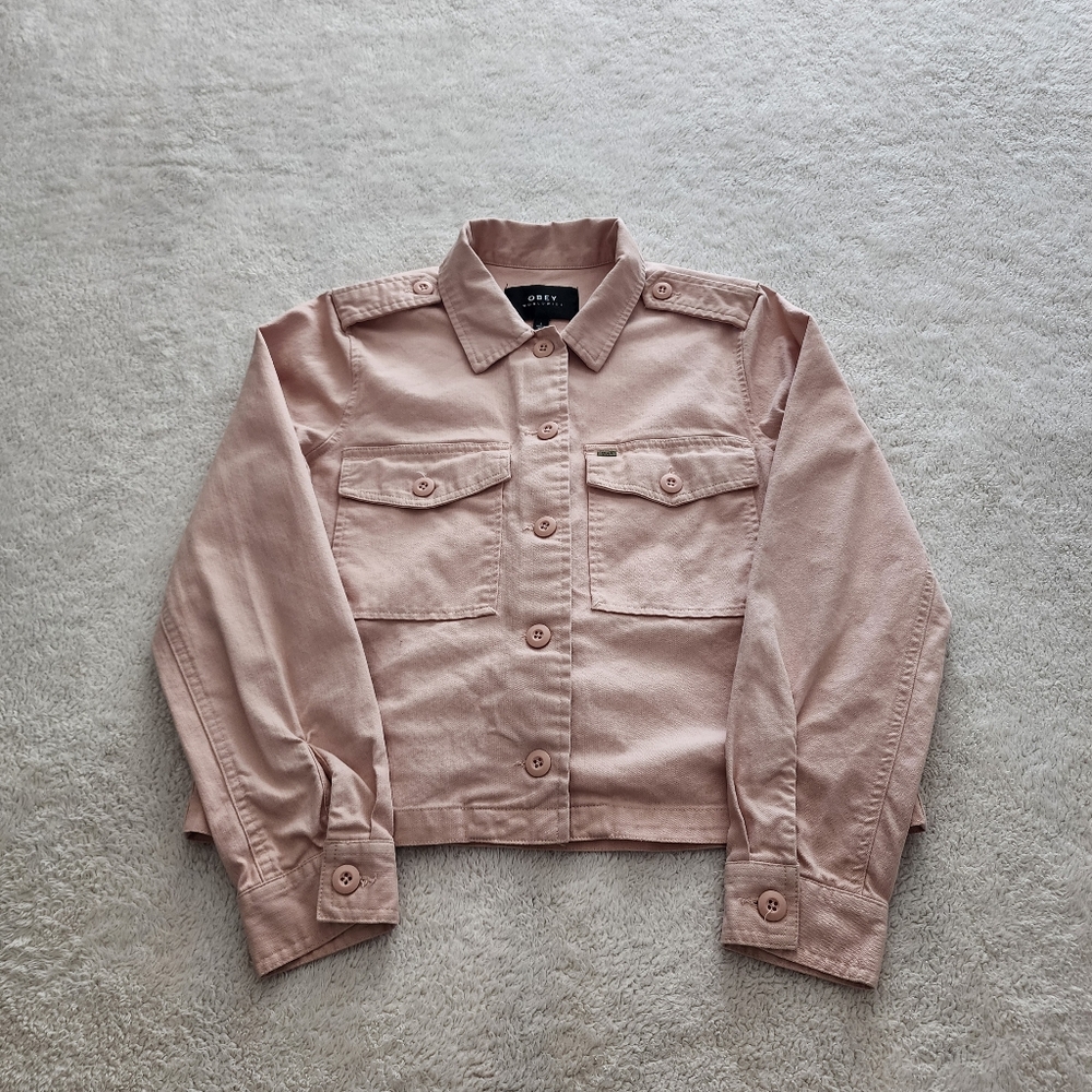 Obey NOA BDU Jacket, Women's Size Small, GUC - Nude